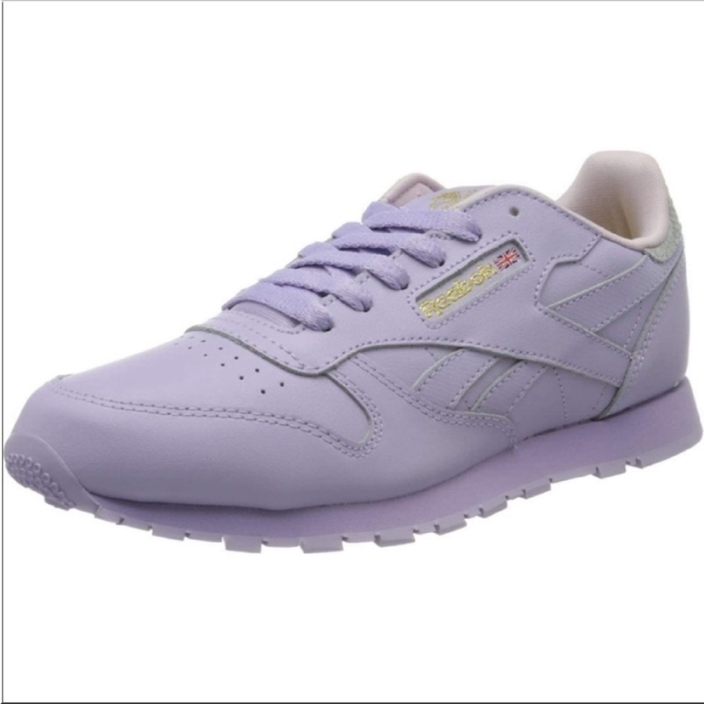 Reebok Classic Leather Metallic Sneakers Purple Retro 90’s Y2k Size 6 Street - Picture 3 of 16